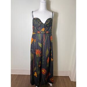 NWT Agua by Aguabendita Black "Mambo Primavera" Corset Style Bodice Sz L